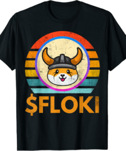 Floki T-Shirt Inu Coin Vintage Retro Crypto Currency