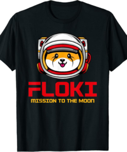 Floki T-Shirt Inu Mission To The Moon Astronaut Crypto Meme