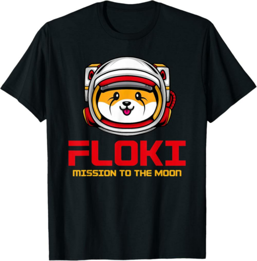 Floki T-Shirt Inu Mission To The Moon Astronaut Crypto Meme