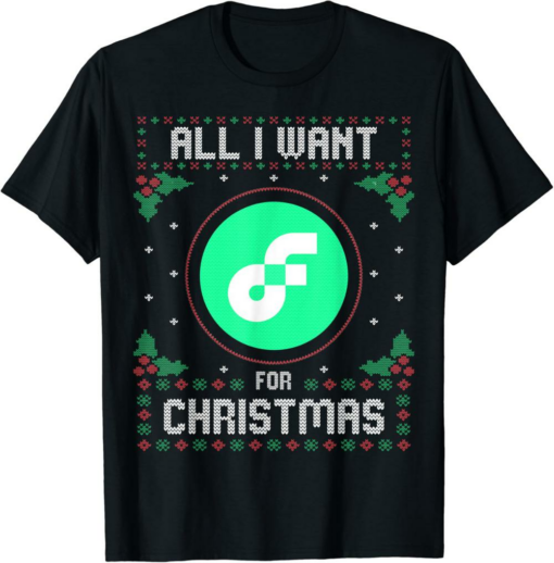 Flow T-Shirt All I Want For Xmas is Crypto Ugly Sweater