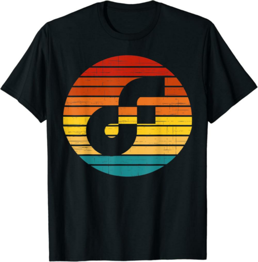 Flow T-Shirt Crypto Vintage Retro Sunset Design 60s 70s