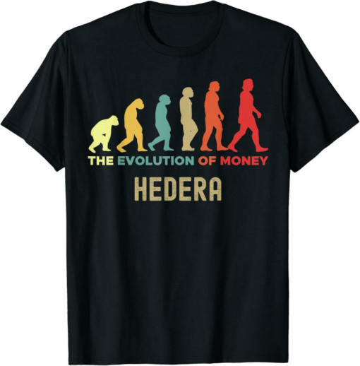 Hedera T-Shirt Crypto The Evolution Of Money Caveman