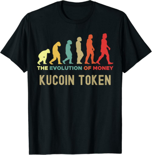 KuCoin T-Shirt Token Crypto The Evolution of Money Caveman