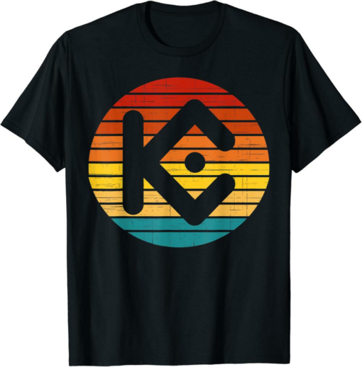 KuCoin T-Shirt Token Crypto Vintage Retro Sunset Design