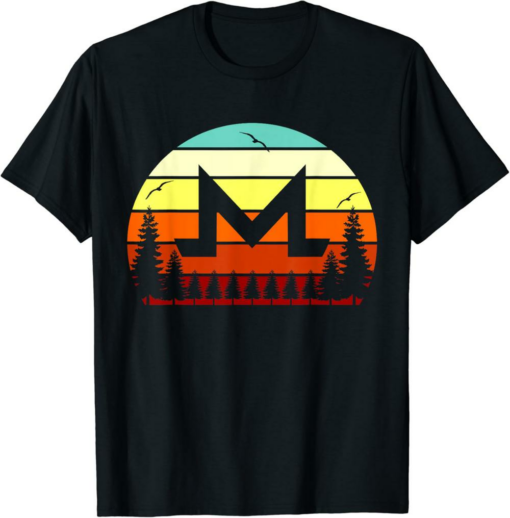 Monero T-Shirt Hodler XMR Retro