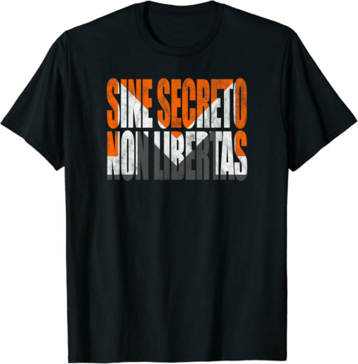 Monero T-Shirt Sine Secreto Non Libertas Logo Crypto XMR