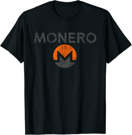 Monero T-Shirt Vintage Coin Logo Design