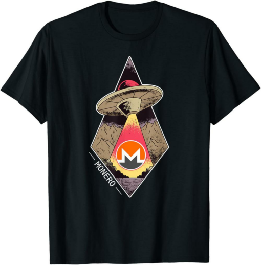 Monero T-Shirt XMR Crypto UFO Graphic Currency Coin HODL