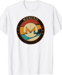 Monero T-Shirt XMR Vintage Crypto Retro Art Cryptocurrency