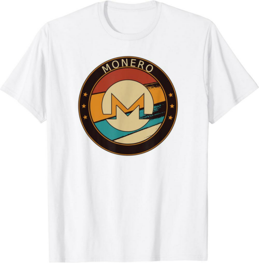 Monero T-Shirt XMR Vintage Crypto Retro Art Cryptocurrency