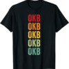 OKB T-Shirt Crypto Rainbow Text Design