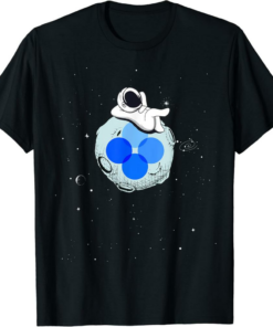 OKB T-Shirt Cryptocurrency Fun Relaxing Space Man Moon