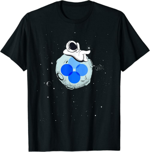 OKB T-Shirt Cryptocurrency Fun Relaxing Space Man Moon