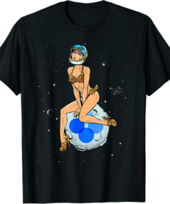 OKB T-Shirt Cryptocurrency Pin-up Girl Hodling An Crypto