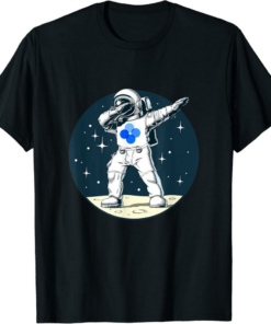 OKB T-Shirt Cryptocurrency Talk Funny Dabbing Space Man