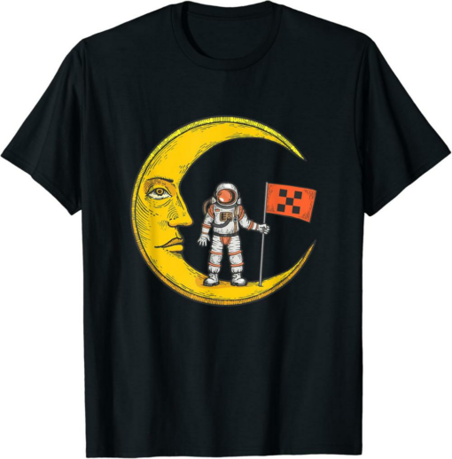 OKB T-Shirt Logo Crypto Flag On Moon To Hodl Bull Market