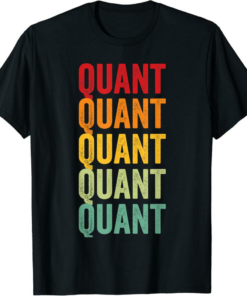 Quant T-Shirt Crypto Rainbow Text Design