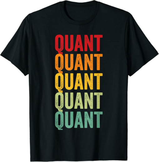 Quant T-Shirt Crypto Rainbow Text Design