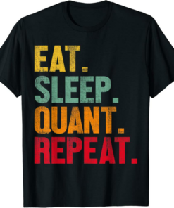 Quant T-Shirt Eat Sleep Repeat Retro Cryptocurrency Lover