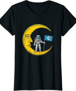 Quant T-Shirt Logo Crypto Flag On Moon To Hodl QNT