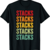 Stacks T-Shirt Crypto Rainbow Text Design