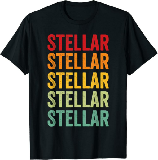 Stellar T-Shirt Crypto Rainbow Text Design