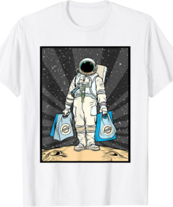 Stellar T-Shirt Cryptocurrency Talk To The Moon Space Man