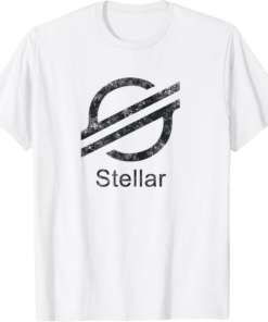 Stellar T-Shirt LUMENS XLM Crypto Blockchain Token Dark Logo