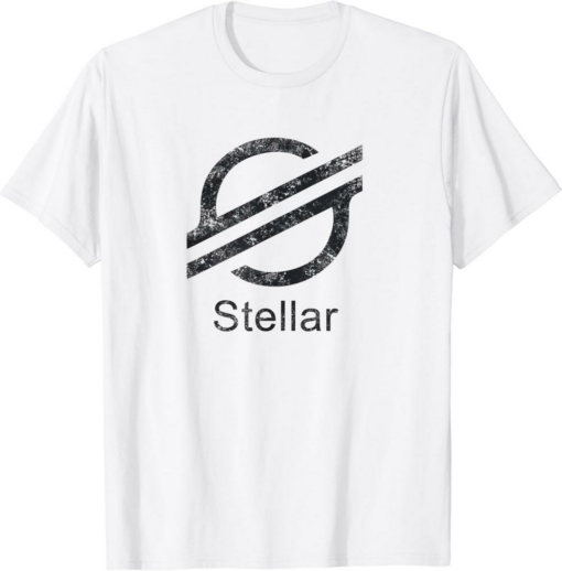 Stellar T-Shirt LUMENS XLM Crypto Blockchain Token Dark Logo