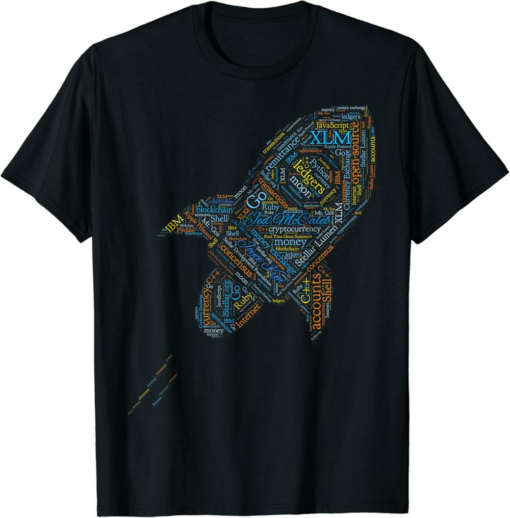 Stellar T-Shirt Lumens Word Cloud Alt Colors Crypto