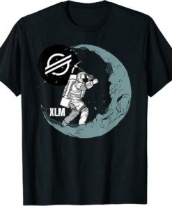 Stellar T-Shirt XLM Moon Miner Crypto Space Man
