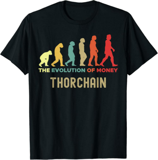 THORChain T-Shirt Crypto The Evolution Of Money Caveman