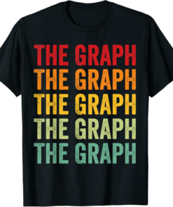 The Graph T-Shirt Crypto Rainbow Text Design