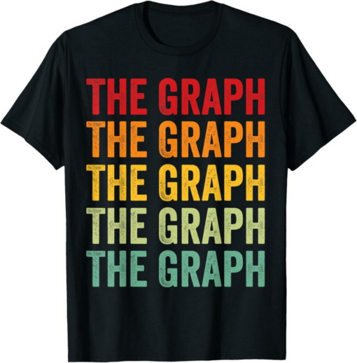 The Graph T-Shirt Crypto Rainbow Text Design