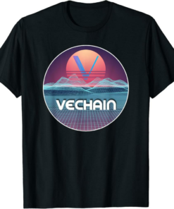 VeChain T-Shirt Cryptocurrency Digital Galaxy Sunset Crypto