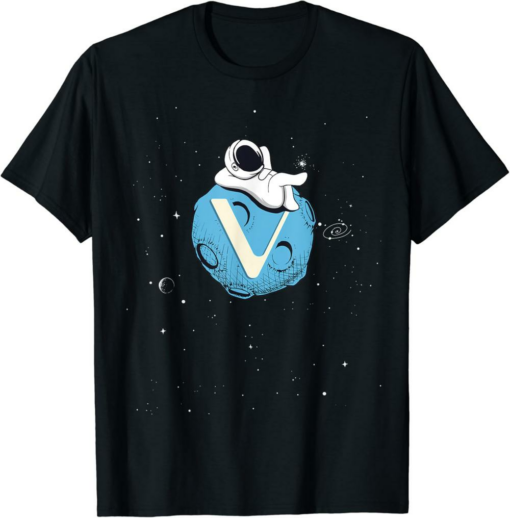 VeChain T-Shirt Cryptocurrency Fun Relaxing Space Man