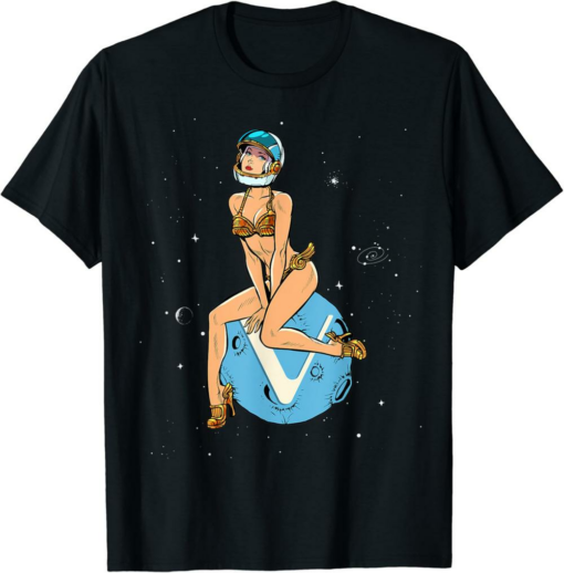 VeChain T-Shirt Cryptocurrency Pin-up Girl Hodling VET