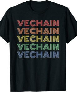 VeChain T-Shirt VET Crypto Colors Text Cryptocurrency