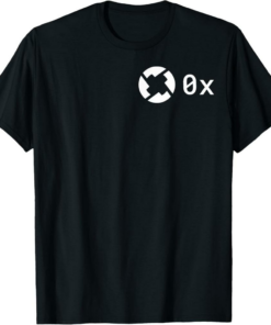 0x T-Shirt HODL Logo ZRX Crypto ETH BTC LTC White Pocket