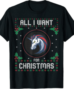 1inch T-Shirt Christmas Crypto Sweater All I Want For Xmas