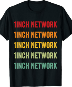 1inch T-Shirt Crypto Rainbow Text Design