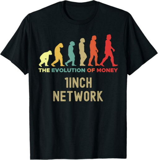 1inch T-Shirt Crypto The Evolution of Money Caveman