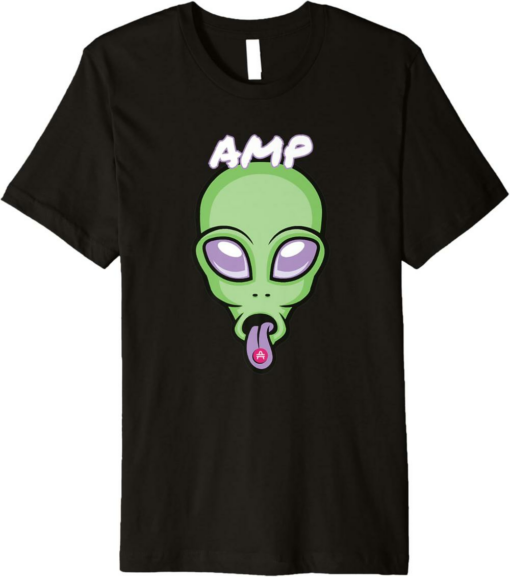 Amp T-Shirt Alien Crypto Cryptocurrency Moon UFO Premium