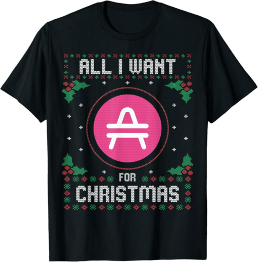 Amp T-Shirt All I Want For Xmas is Crypto Ugly Sweater