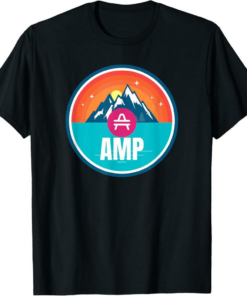 Amp T-Shirt Crypto Mountain Vintage Retro Cryptocurrency