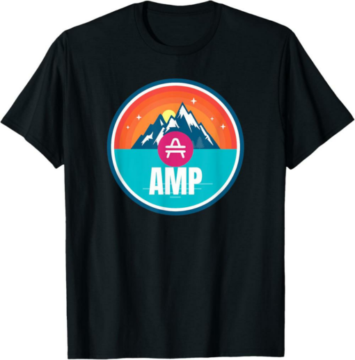 Amp T-Shirt Crypto Mountain Vintage Retro Cryptocurrency