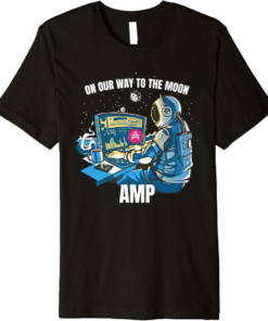 Amp T-Shirt Crypto On Our Way To The Moon Premium