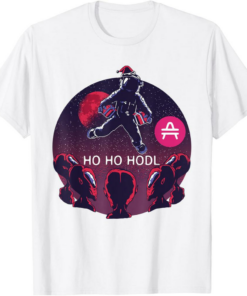 Amp T-Shirt HO HODL Space Santa Christmas Crypto Currency