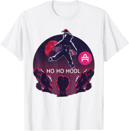 Amp T-Shirt HO HODL Space Santa Christmas Crypto Currency