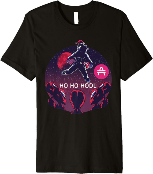 Amp T-Shirt HO HODL Space Santa Christmas Crypto Premium